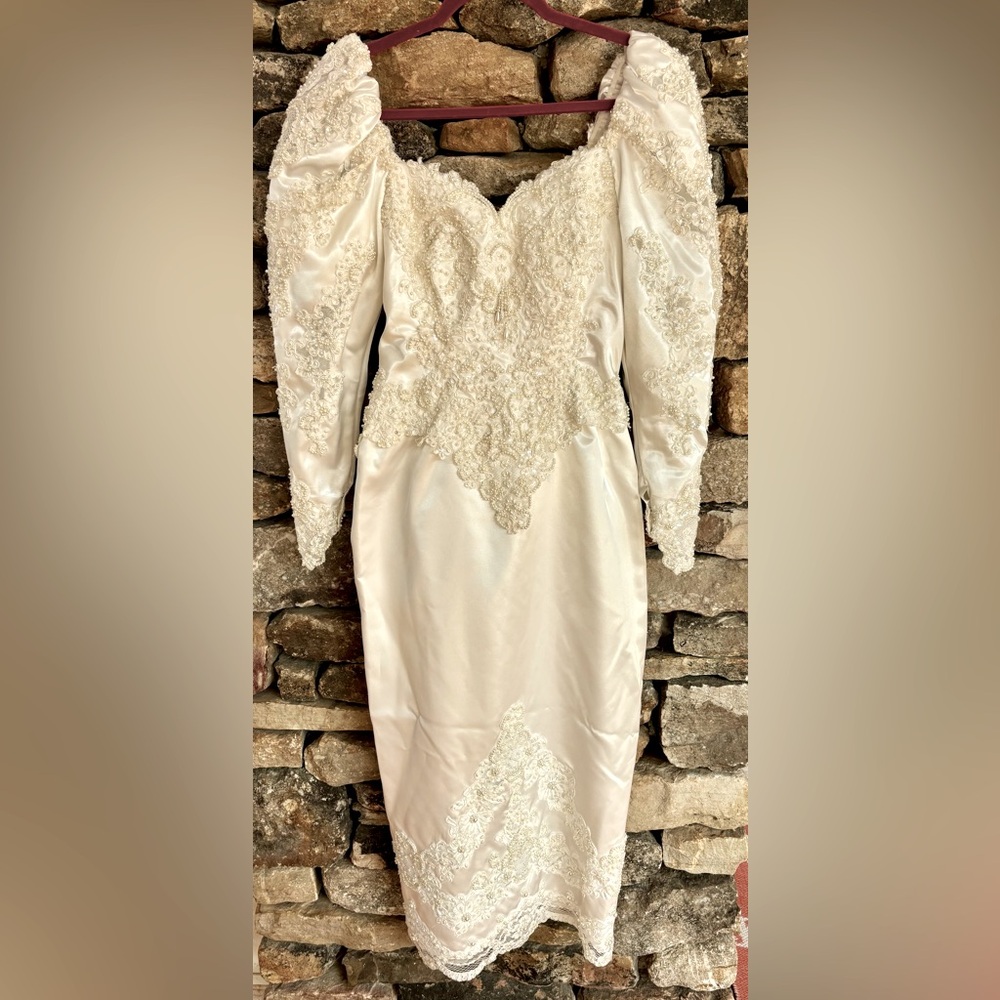 Mori Lee Vintage 80’s Wedding Dress Size 2/4 Material Girl Bride